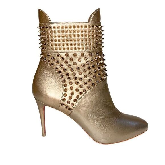 Christian Louboutin Shoes - Christian Louboutin Calfskin Perle Spike Hongroise 85 Ankle Boots EU 38.5 US 8.5